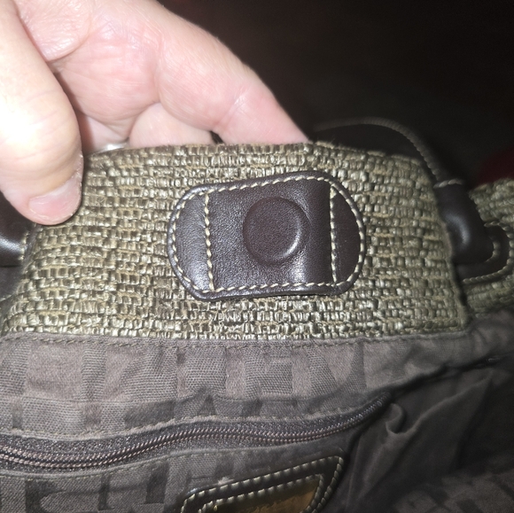 Furla Woven Tote Bag with Brown Handles - Picture 8 of 10